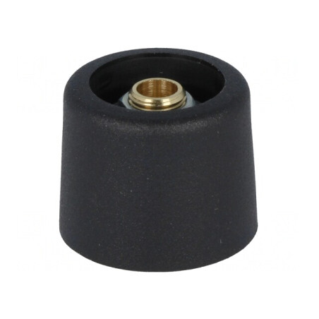 Buton rotativ poliamidă Ø6,35mm Ø20x16mm | Electronic-mag.ro | Componente Electronice
