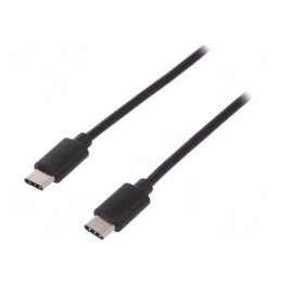 Cablu USB C 1m Negru | Electronic-mag.ro | Componente Electronice