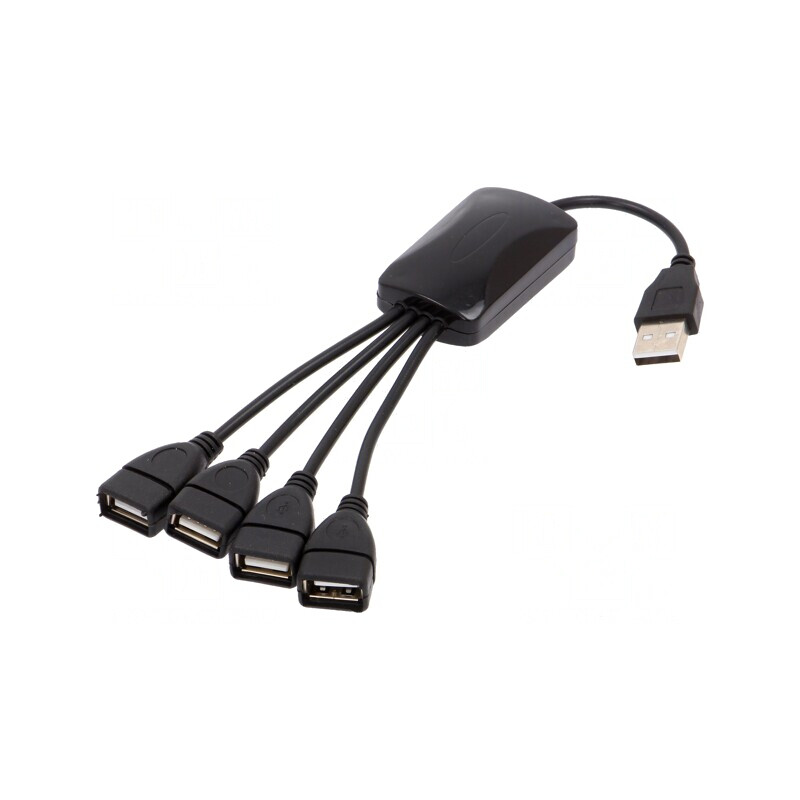 Hub USB 4 Porturi USB 2.0 Negru 0,15m | Electronic-mag.ro | Componente Electronice Hub USB 4 Porturi USB 2.0 Negru 0,15m | Electronic-mag.ro | Componente Electronice