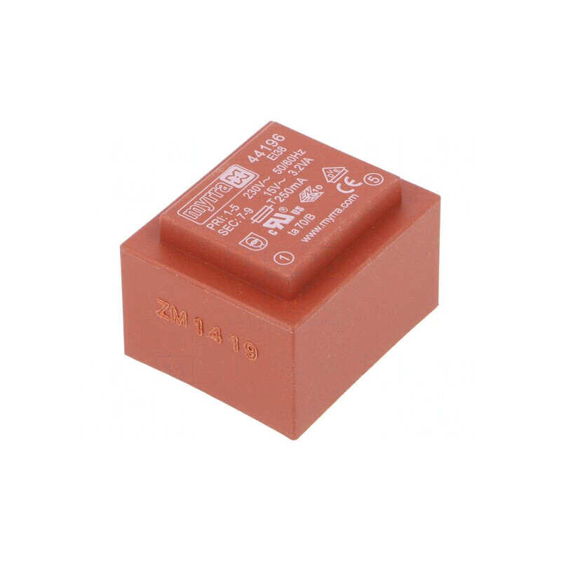 Transformator încapsulat 3,2VA 15V 213mA PCB | Electronic-mag.ro | Componente Electronice