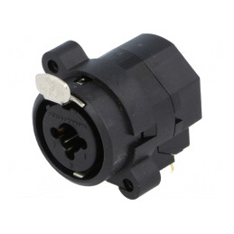 Soclu Jack 6,3mm XLR Mamă Unghi 90° THT 3A Combo | Electronic-mag.ro | Componente Electronice