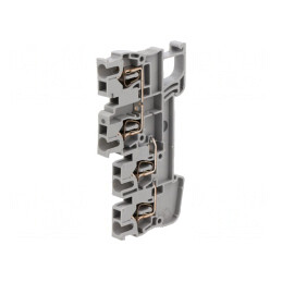 Conector Șine Piste 3 Borne 4 Gri cu Arc | Electronic-mag.ro | Componente Electronice