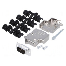 Mufă D-Sub 9 PIN Tată 45° Lipire Cabluri | Electronic-mag.ro | Componente Electronice