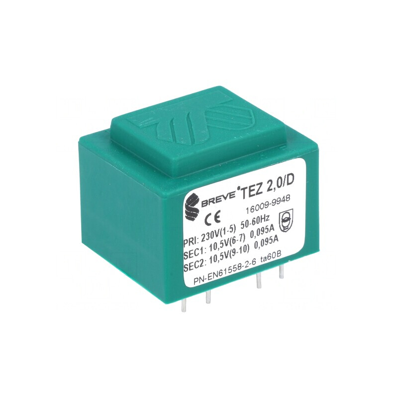 Transformator Încapsulat 2VA 230V 10,5V PCB | Electronic-mag.ro | Componente Electronice
