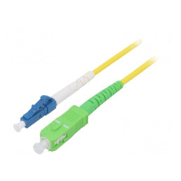 Cablul Patch cu Fibră Optică OS2 LC/UPC-SC/APC 1m Galben | Electronic-mag.ro | Componente Electronice