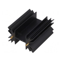 Radiator TO220 Negru 50,8mm 5,3K/W Anodizat | Electronic-mag.ro | Componente Electronice