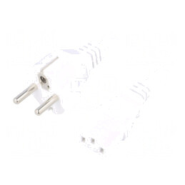 Cablu Alimentare 1.5m Alb 3x0.75mm2 CEE 7/7 la IEC C13 | Electronic-mag.ro | Componente Electronice