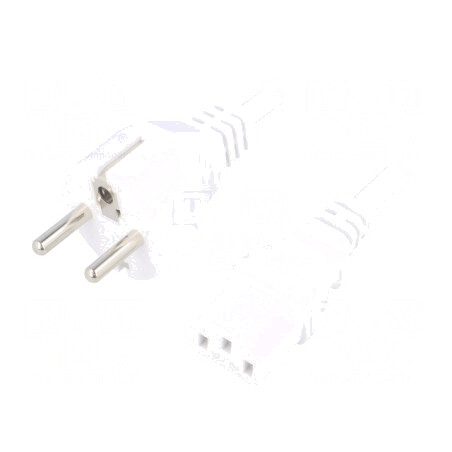 Cablu Alimentare 1.5m Alb 3x0.75mm2 CEE 7/7 la IEC C13 | Electronic-mag.ro | Componente Electronice