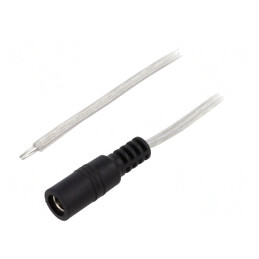 Cablu Alimentare Transparent 2x0,5mm2 5,5/2,1 Soclu Drept | Electronic-mag.ro | Componente Electronice