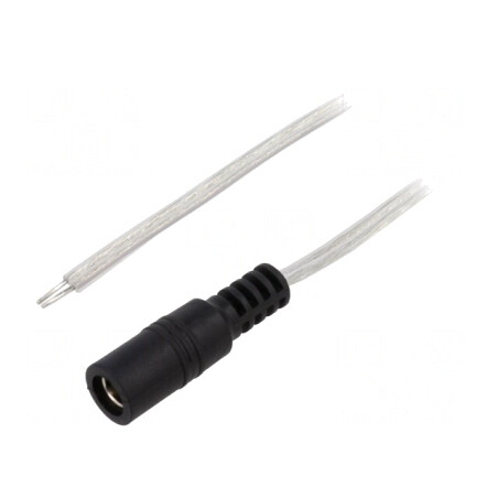 Cablu Alimentare Transparent 2x0,5mm2 5,5/2,1 Soclu Drept | Electronic-mag.ro | Componente Electronice