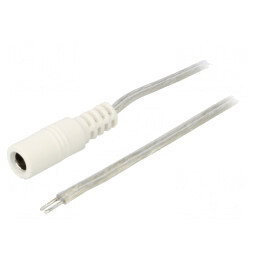 Cablu Alimentare DC 5,5/2,1mm Transparent | Electronic-mag.ro | Componente Electronice