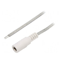 Cablu Alimentare DC 5,5/2,5mm Transparent 2x0,5mm2 | Electronic-mag.ro | Componente Electronice