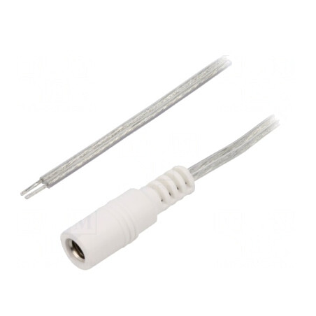 Cablu Alimentare DC 5,5/2,5mm Transparent 2x0,5mm2 | Electronic-mag.ro | Componente Electronice