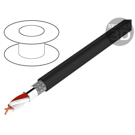 Cablu microfon HELUSOUND negru -30÷70°C | Electronic-mag.ro | Componente Electronice
