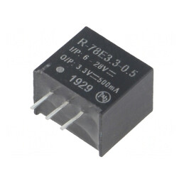 Convertor DC/DC 1,65W 6-28V la 3,3V 0,5A SIP3 | Electronic-mag.ro | Componente Electronice