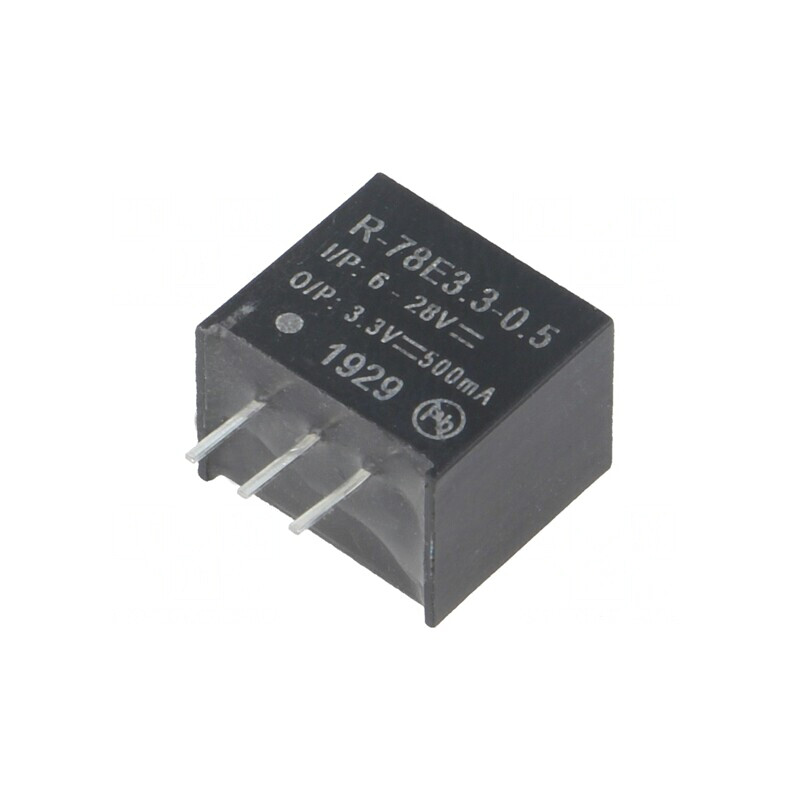 Convertor DC/DC 1,65W 6-28V la 3,3V 0,5A SIP3 | Electronic-mag.ro | Componente Electronice