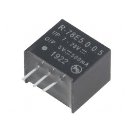 Convertor DC/DC 2,5W 7-28V la 5V 0,5A SIP3 | Electronic-mag.ro | Componente Electronice