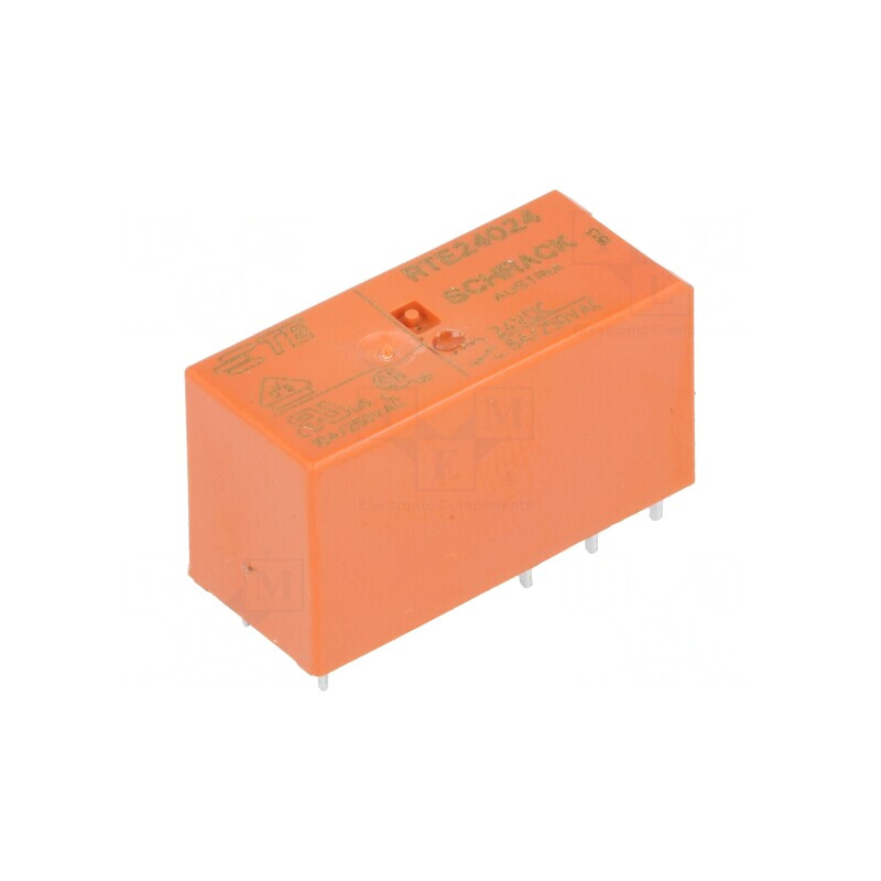 Releu Electromagnetic DPDT 24VDC 8A PCB | Electronic-mag.ro | Componente Electronice