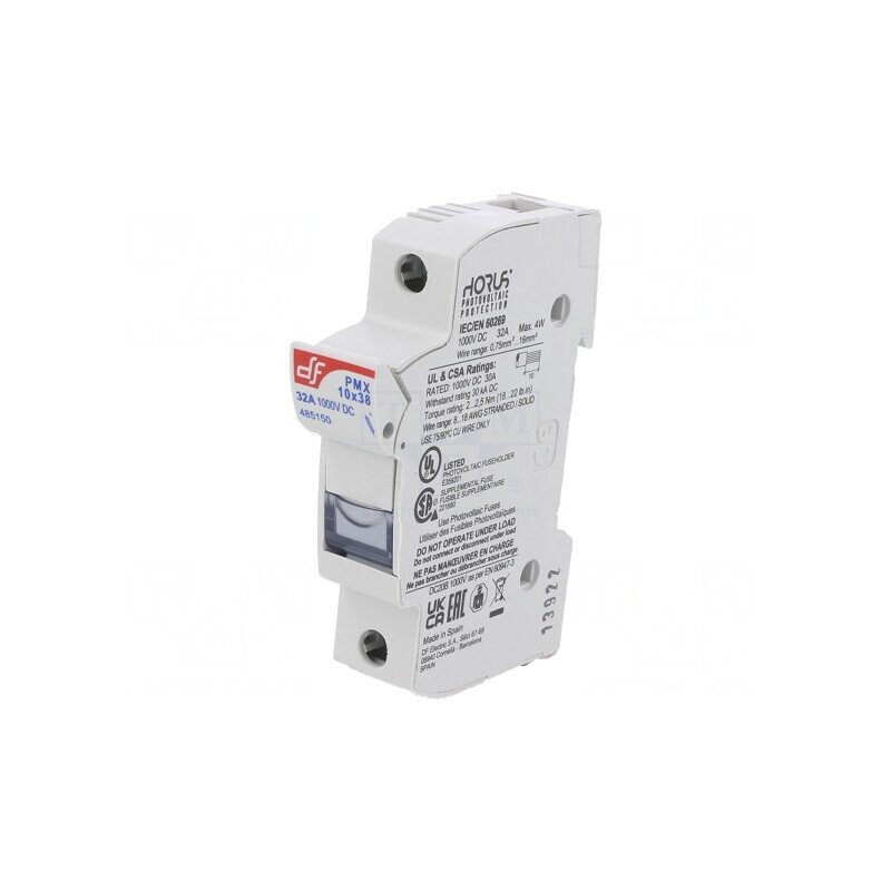 Clemă siguranțe 10x38mm pentru șină DIN 32A 1kVDC | Electronic-mag.ro | Componente Electronice Clemă siguranțe 10x38mm pentru șină DIN 32A 1kVDC | Electronic-mag.ro | Componente Electronice