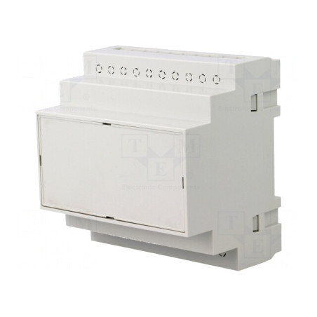 Carcasă pentru șină DIN ABS gri 90x87x65mm | Electronic-mag.ro | Componente Electronice