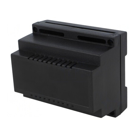 Carcasă DIN, 89x107x65mm, ABS Negru | Electronic-mag.ro | Componente Electronice