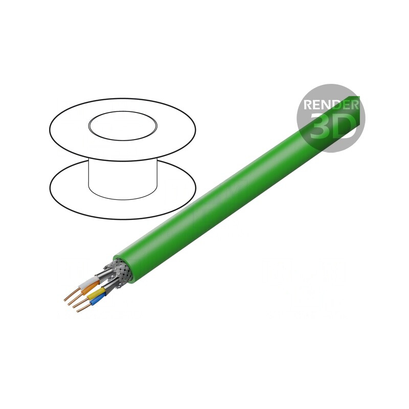 Cablu ETHERLINE® TRAY 2x2x22AWG PVC Verde 6,8mm | Electronic-mag.ro | Componente Electronice Cablu ETHERLINE® TRAY 2x2x22AWG PVC Verde 6,8mm | Electronic-mag.ro | Componente Electronice