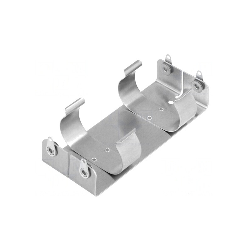 Suport Aluminiu pentru 4 Baterii R14 | Electronic-mag.ro | Componente Electronice
