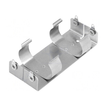 Suport Aluminiu pentru 4 Baterii R14 | Electronic-mag.ro | Componente Electronice