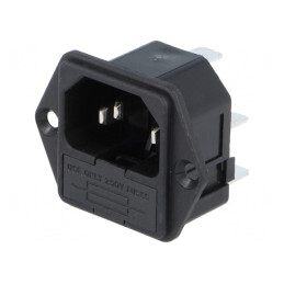 Conector de Alimentare AC 10A 250V Soclu Tată IEC 60320 | Electronic-mag.ro | Componente Electronice