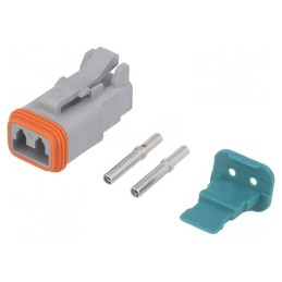 Conector AT Mamă 2 PIN Crimpat | Electronic-mag.ro | Componente Electronice
