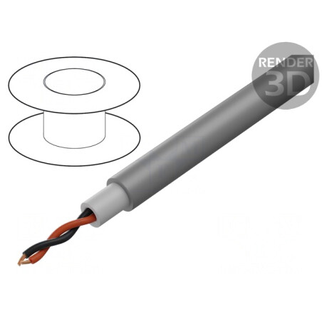 Cablu Difuzor OFC 2x2,5mm2 Gri Izolație Dublă | Electronic-mag.ro | Componente Electronice