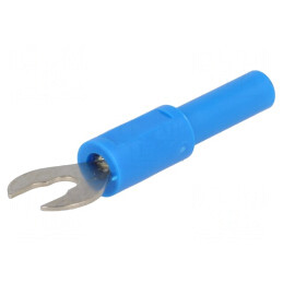 Furcă Banană 4mm 60VDC 36A Albastră | Electronic-mag.ro | Componente Electronice