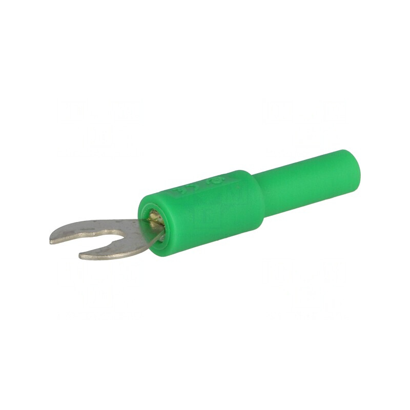 Conector Furcă 4mm Verde 60VDC 36A | Electronic-mag.ro | Componente Electronice
