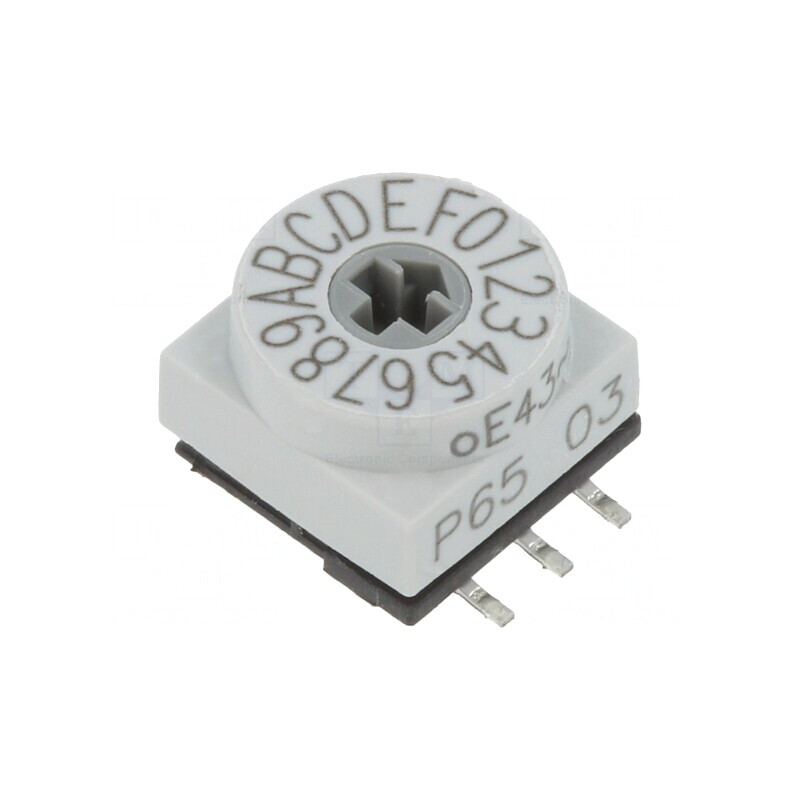 Întrerupător codificare HEX/BCD 16 poziții SMD 80mΩ | Electronic-mag.ro | Componente Electronice