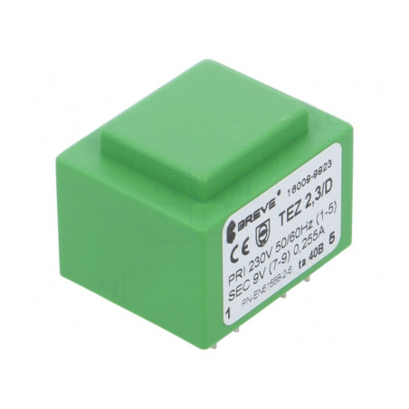 Transformator Încapsulat 2,3VA 230VAC 9V 256mA PCB | Electronic-mag.ro | Componente Electronice