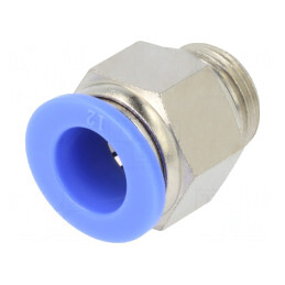 Racord push-in alamă nichelată BLUELINE | Electronic-mag.ro | Componente Electronice