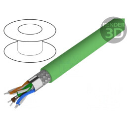 Cablu ETHERLINE® Cat.5 PVC Verde 6,8mm