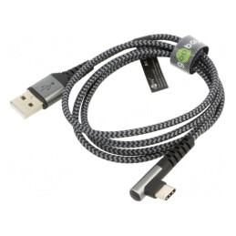 Cablu USB 2.0 USB-A la USB-C Unghiat 1m 480Mbps | Electronic-mag.ro | Componente Electronice