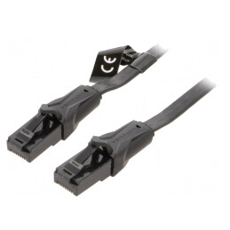 Patch Cord U/UTP Cat6 Negru 10m | Electronic-mag.ro | Componente Electronice