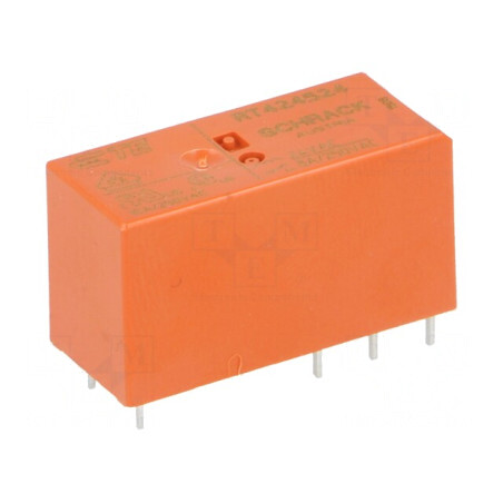 Releu Electromagnetic DPDT 24VAC 8A PCB | Electronic-mag.ro | Componente Electronice