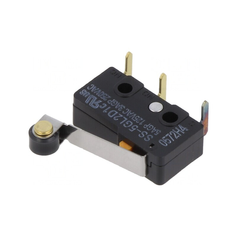 Microîntrerupător cu manetă și rolă 3A/250VAC | Electronic-mag.ro | Componente Electronice