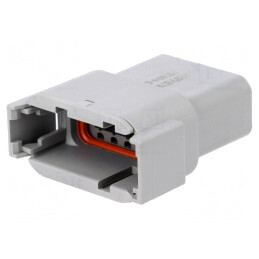 Conector cablu-cablu ATM tată 12 pini gri IP67 | Electronic-mag.ro | Componente Electronice