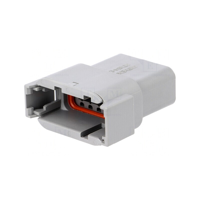 Conector cablu-cablu ATM tată 12 pini gri IP67 | Electronic-mag.ro | Componente Electronice