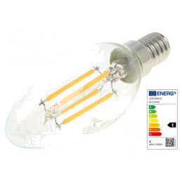 Lampă LED E14 4W Alb Cald 2700K