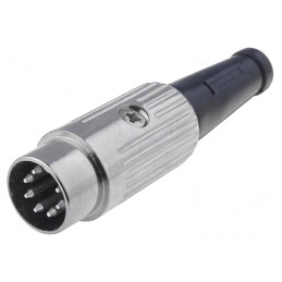 Mufă DIN 7-Pin 270° Dreptă pe Cablu 34V | Electronic-mag.ro | Componente Electronice