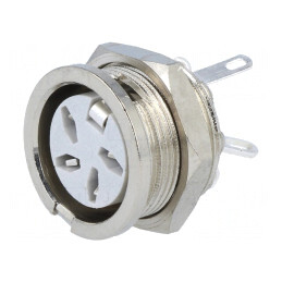 Soclu DIN 4 PIN 34V 2A Argintat | Electronic-mag.ro | Componente Electronice