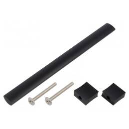 Manetă Aluminiu Negru Mat 30,5mm x 180mm x 15,5mm | Electronic-mag.ro | Componente Electronice