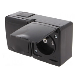 Bloc de Distribuție Gri ABS 1 Pista 2 Borne | Electronic-mag.ro | Componente Electronice