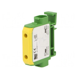 Bloc de Distribuție Cu 1 Pista și 2 Borne ABS TS35 | Electronic-mag.ro | Componente Electronice