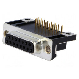 Soclu D-Sub 15 PIN 90° THT Mamă | Electronic-mag.ro | Componente Electronice